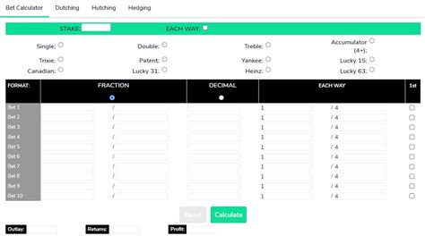 oddschecker bet calculator